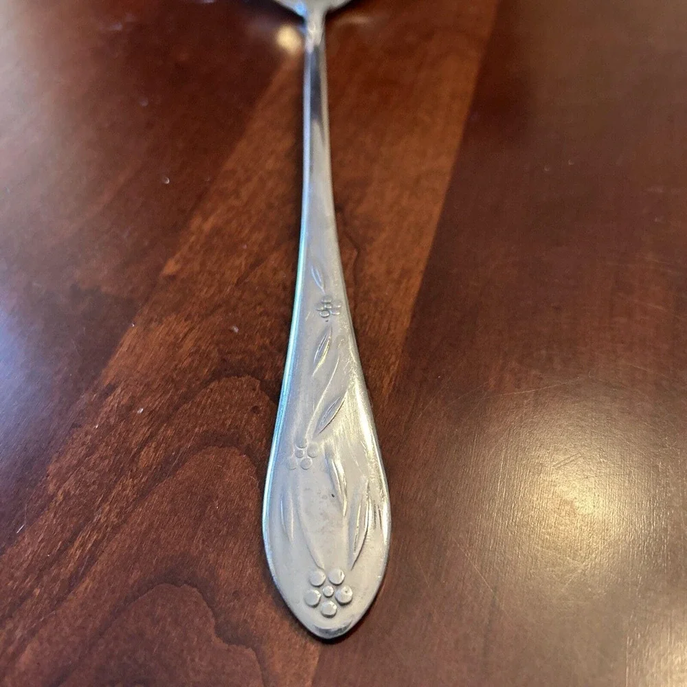 Temp-tations Serving Fork Spoon Spork Silver 11.5 Inch Floral Stainless Steel